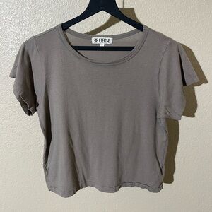 Eterne Women's Short Sleeve Taupe Tee